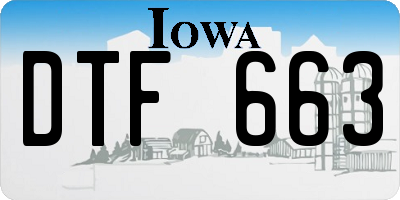 IA license plate DTF663