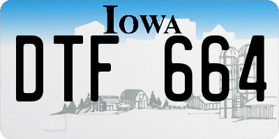 IA license plate DTF664