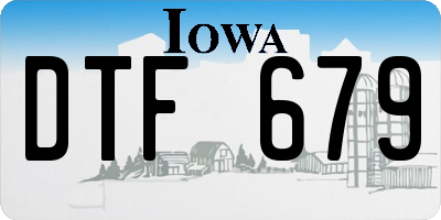 IA license plate DTF679