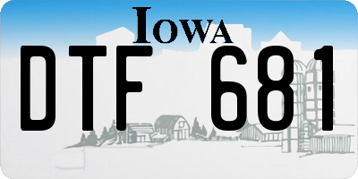 IA license plate DTF681