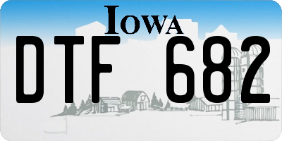 IA license plate DTF682