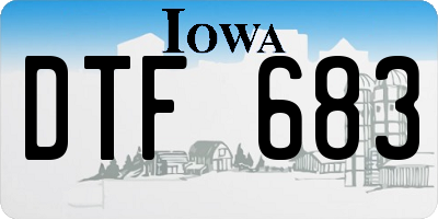 IA license plate DTF683