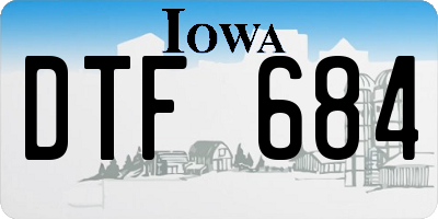 IA license plate DTF684