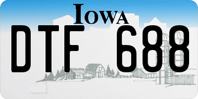 IA license plate DTF688