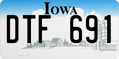 IA license plate DTF691