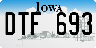 IA license plate DTF693