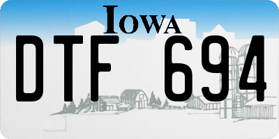 IA license plate DTF694