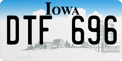 IA license plate DTF696