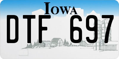 IA license plate DTF697
