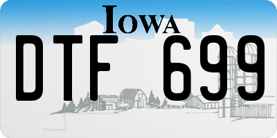 IA license plate DTF699