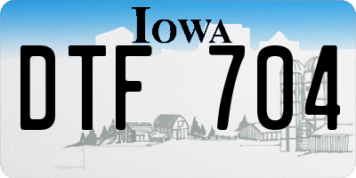 IA license plate DTF704
