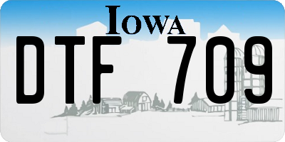 IA license plate DTF709