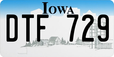 IA license plate DTF729