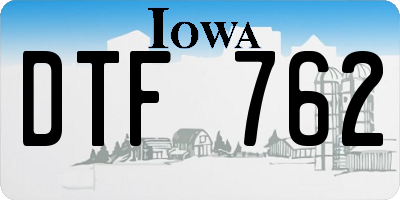 IA license plate DTF762