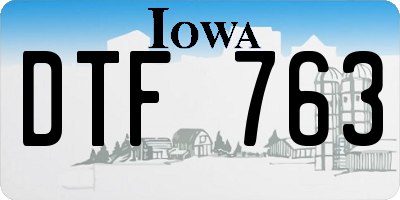 IA license plate DTF763