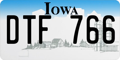 IA license plate DTF766