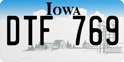 IA license plate DTF769
