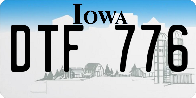 IA license plate DTF776