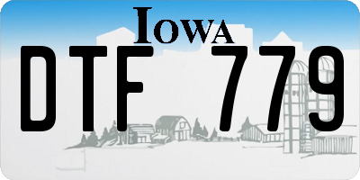 IA license plate DTF779
