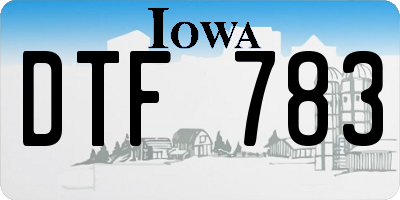 IA license plate DTF783