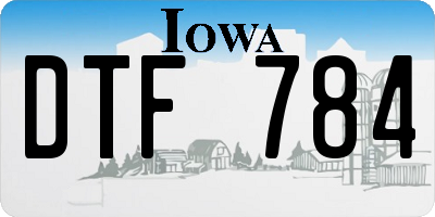 IA license plate DTF784