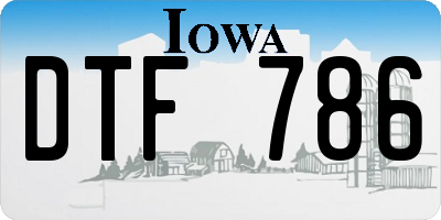 IA license plate DTF786