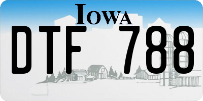 IA license plate DTF788