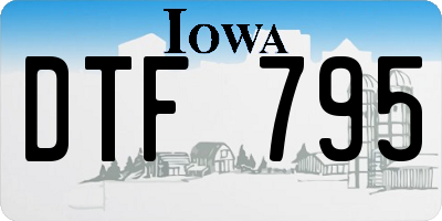 IA license plate DTF795