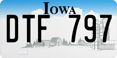IA license plate DTF797