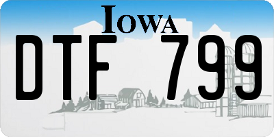 IA license plate DTF799