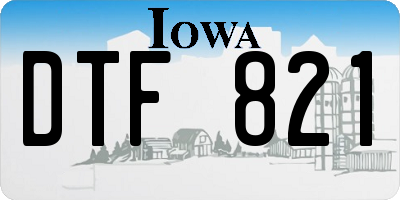 IA license plate DTF821