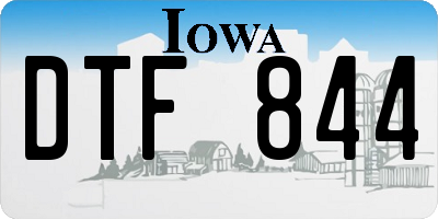 IA license plate DTF844