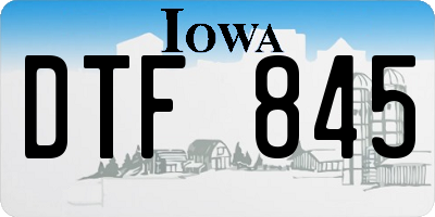 IA license plate DTF845