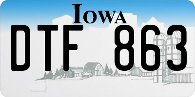 IA license plate DTF863