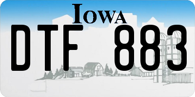 IA license plate DTF883