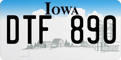 IA license plate DTF890