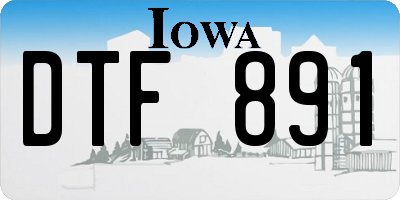 IA license plate DTF891