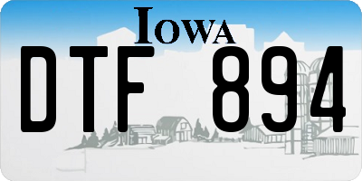 IA license plate DTF894