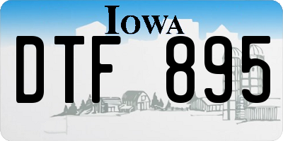 IA license plate DTF895
