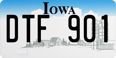 IA license plate DTF901