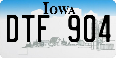 IA license plate DTF904