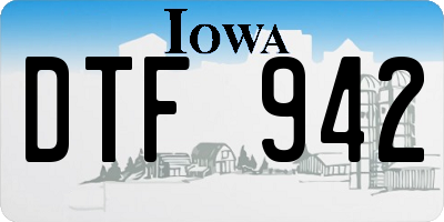 IA license plate DTF942