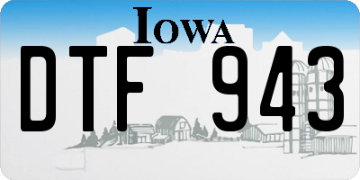 IA license plate DTF943