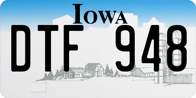 IA license plate DTF948