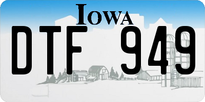 IA license plate DTF949