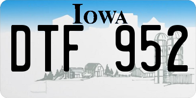 IA license plate DTF952