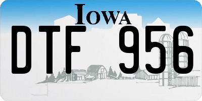 IA license plate DTF956