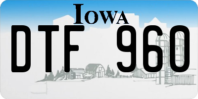 IA license plate DTF960