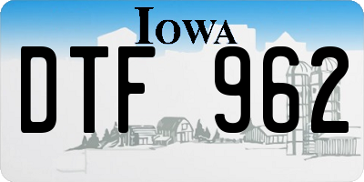 IA license plate DTF962