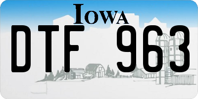 IA license plate DTF963